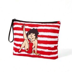 Betty Boop Striped Pouch